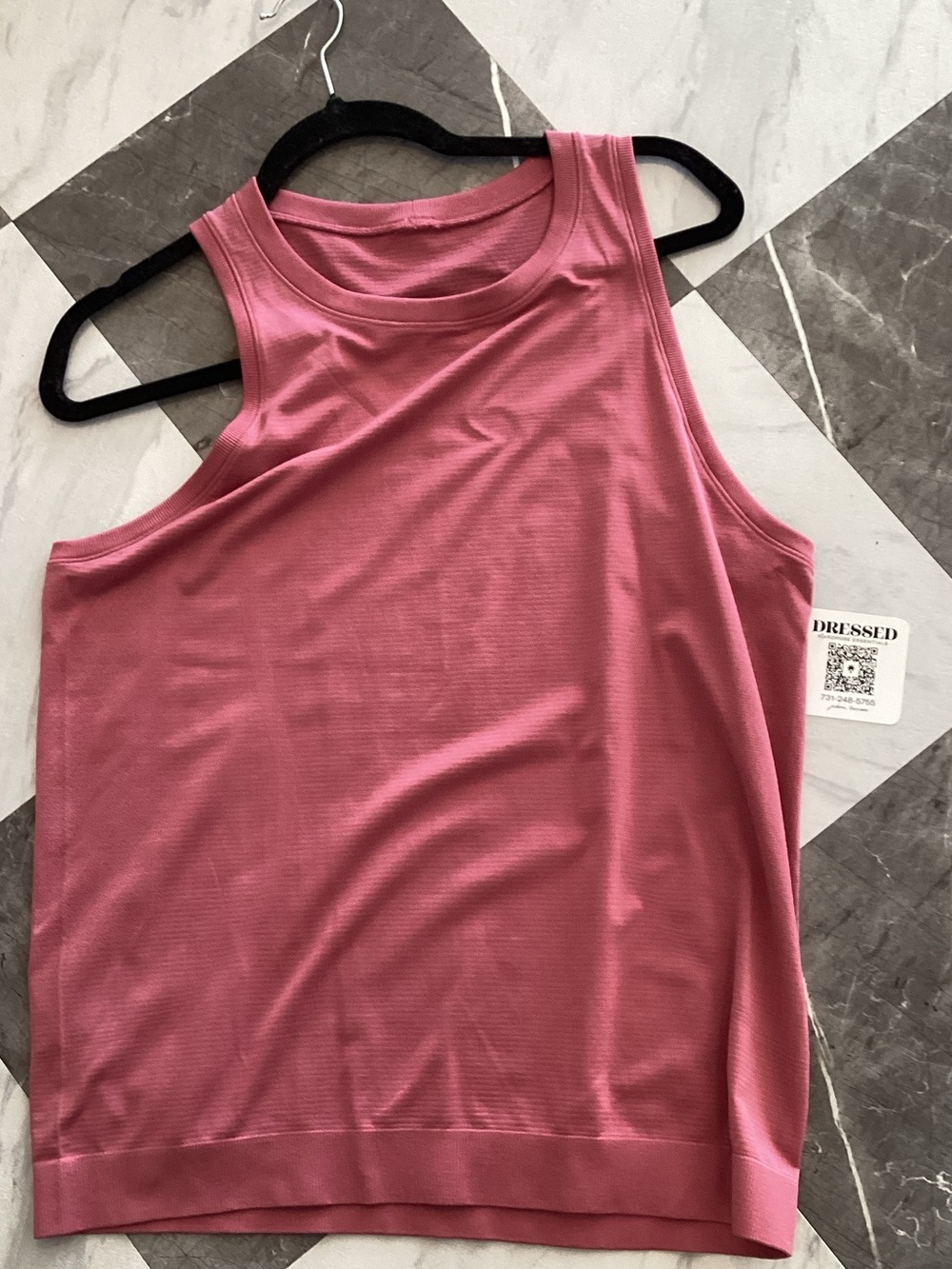 lululemon athletica Rose Pink Ribbed Athletic Tank